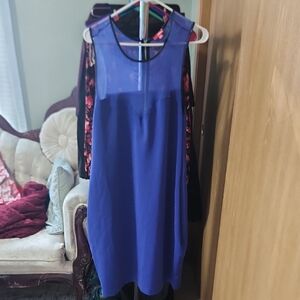 BONGO Vibrant Blue Mesh Top